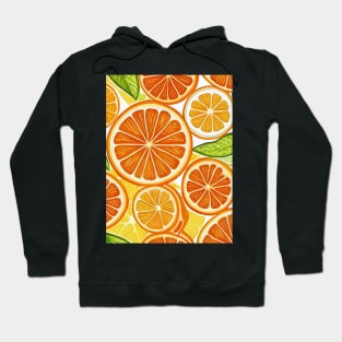 Citrus Burst - Vibrant Orange Pattern Hoodie